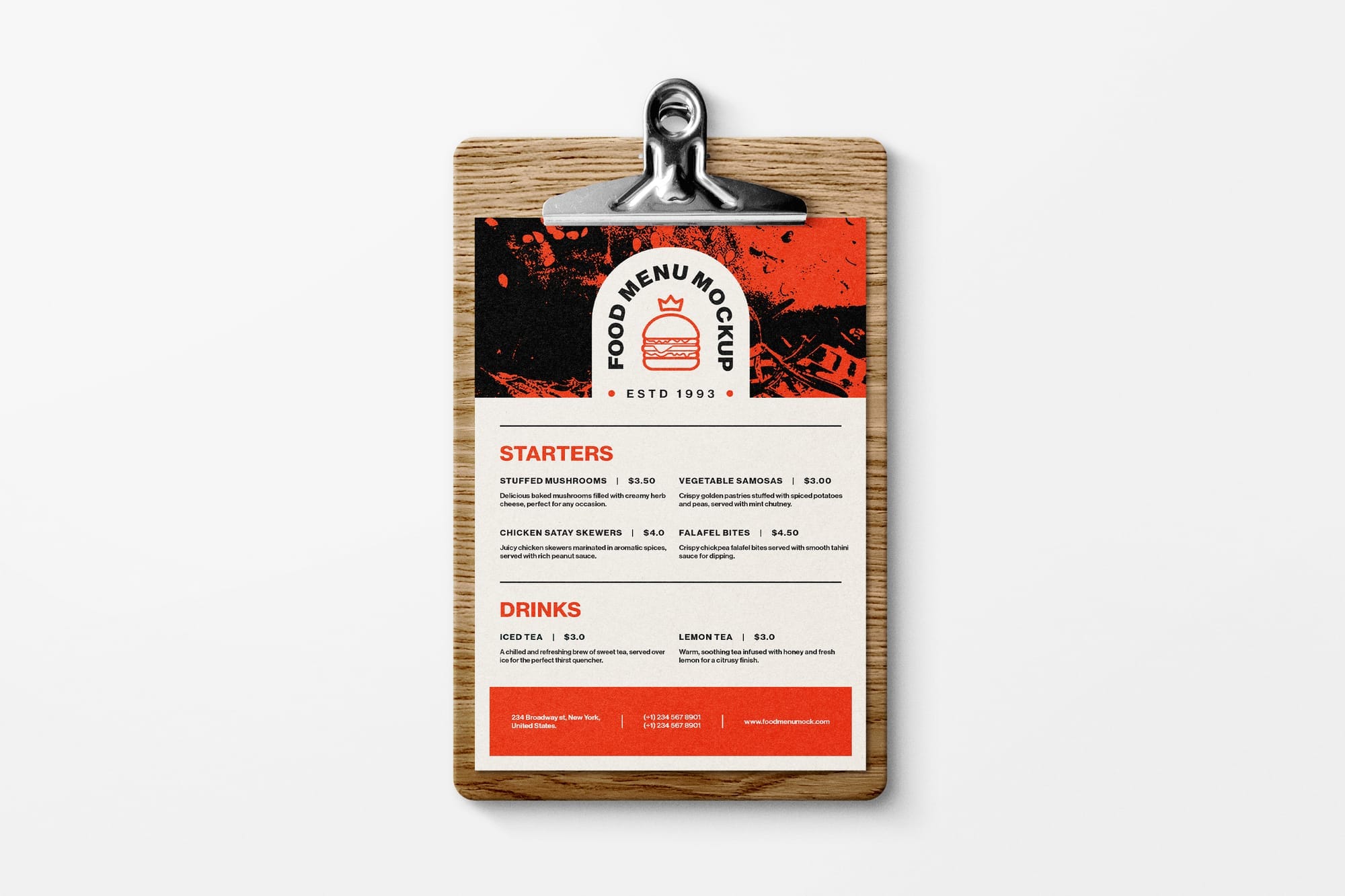 Food Menu Mockups