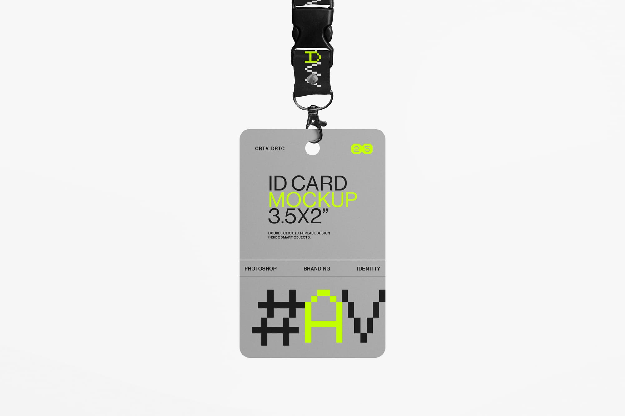 Minimalist Vertical ID Card Mockup
