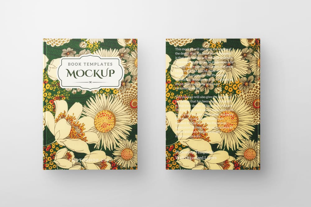 Floating Story Book Mockup