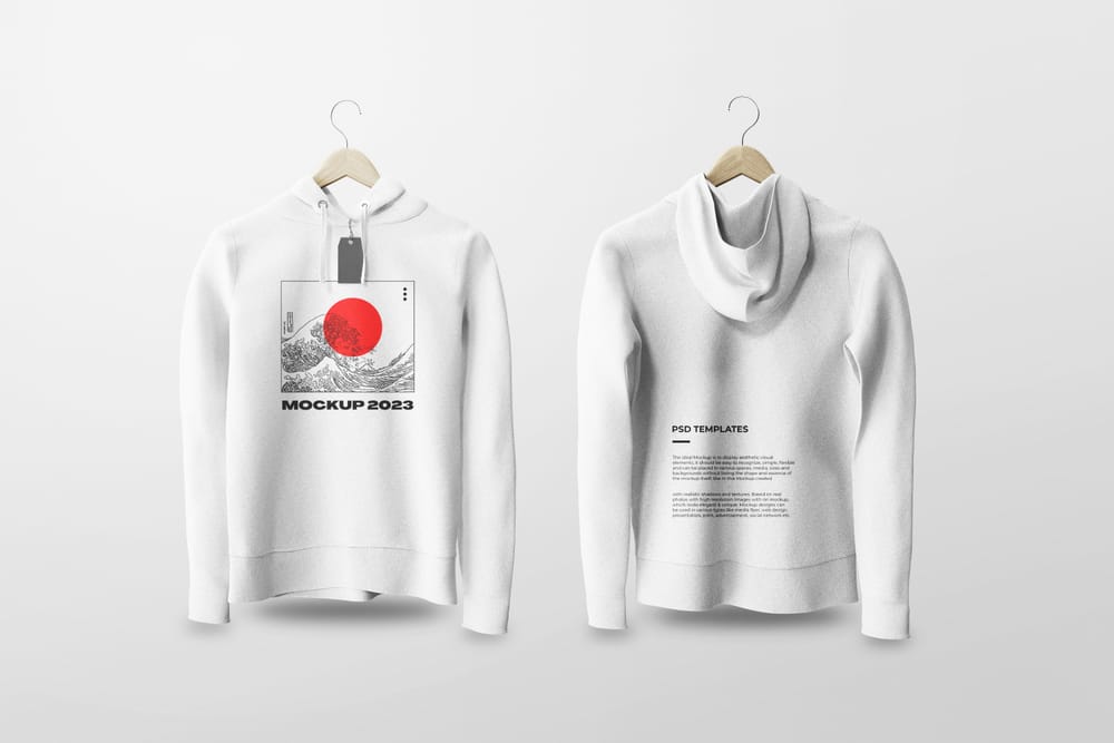 Front and Back Hanging Jacket Mockup