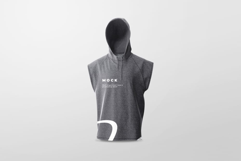 Male Vest Hood Mockup