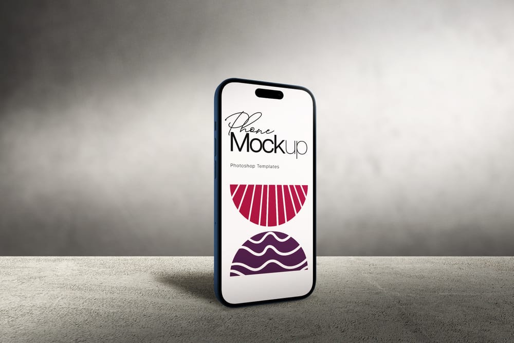 Standing iPhone Mockup