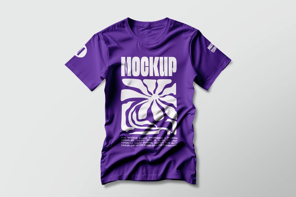 Purple Glued T-Shirt Mockup