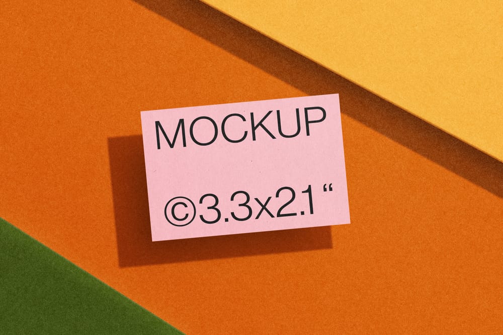 Colorful Business Card Mockup