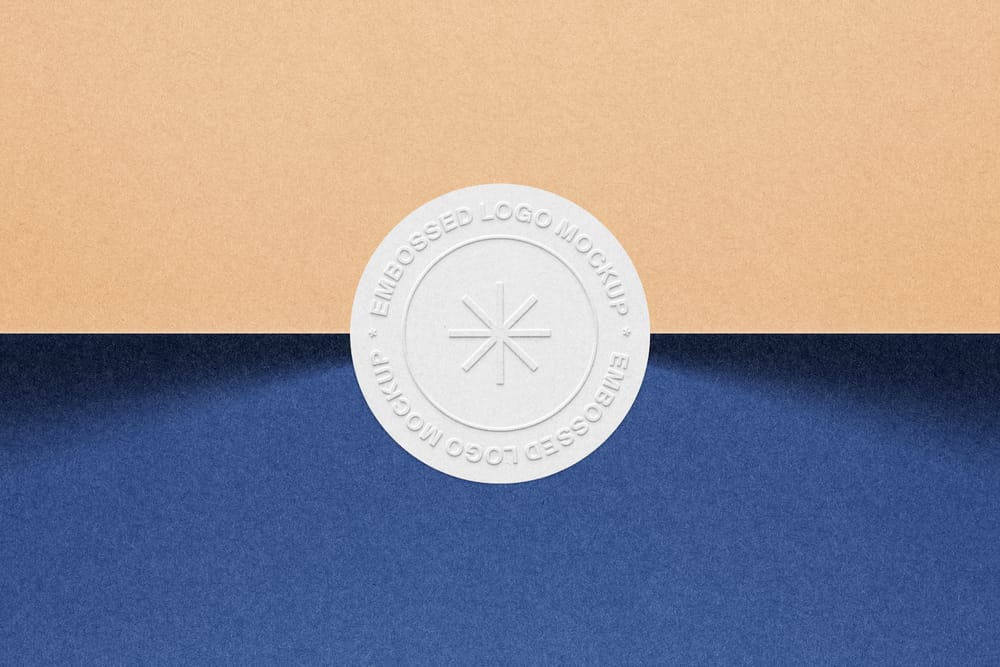 Minimalist Embossed Logo Mockup