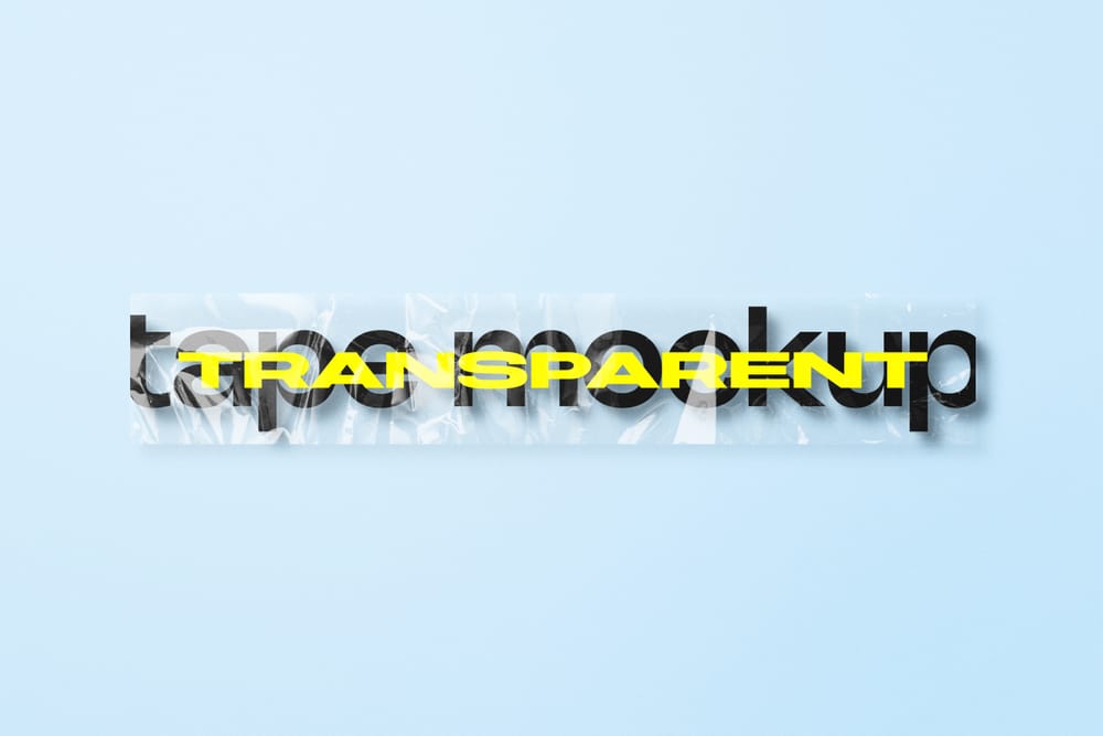 Transparent Adhesive Tape Mockup