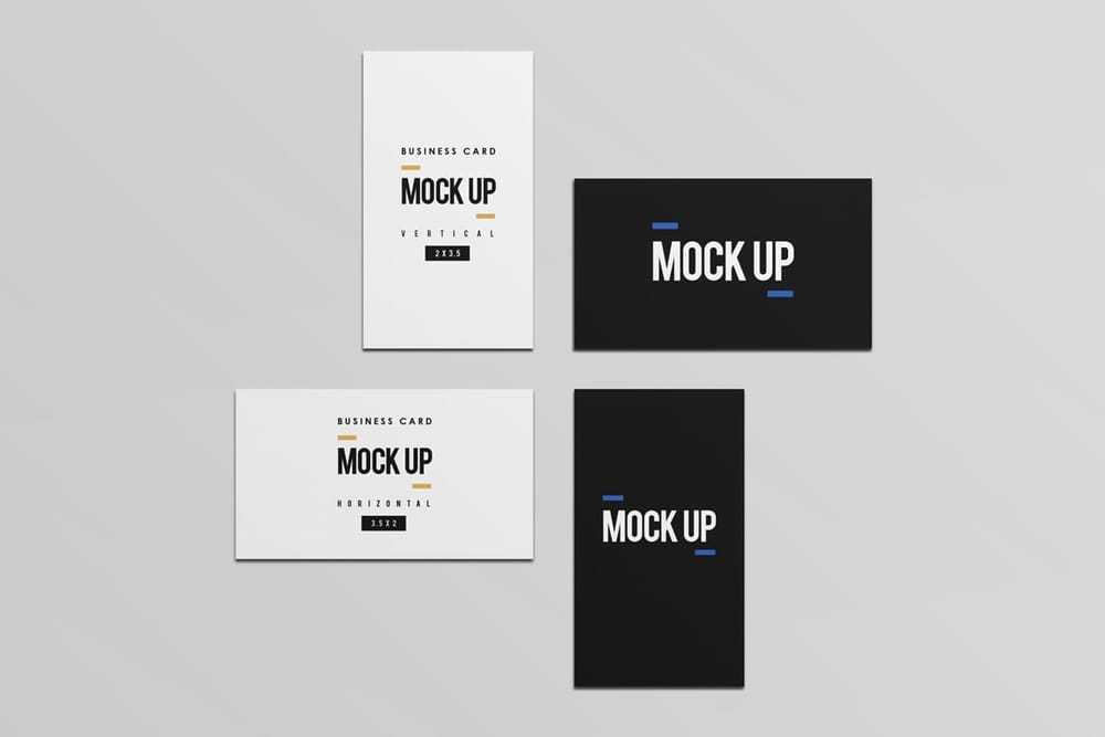 Elegant Monochrome Business Card Mockup