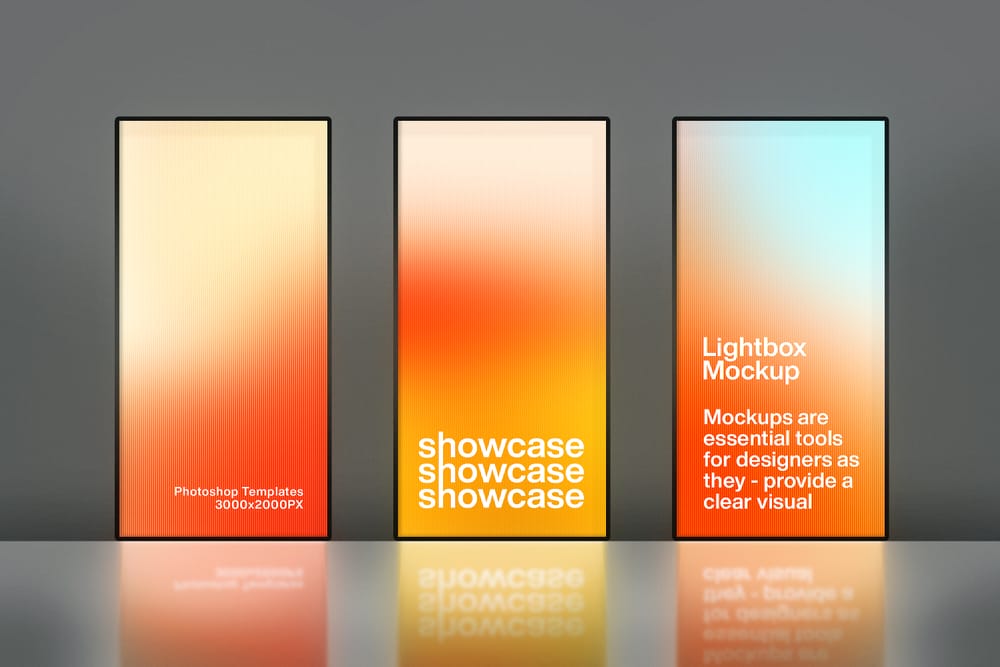 Gallery Three Screen Mockups