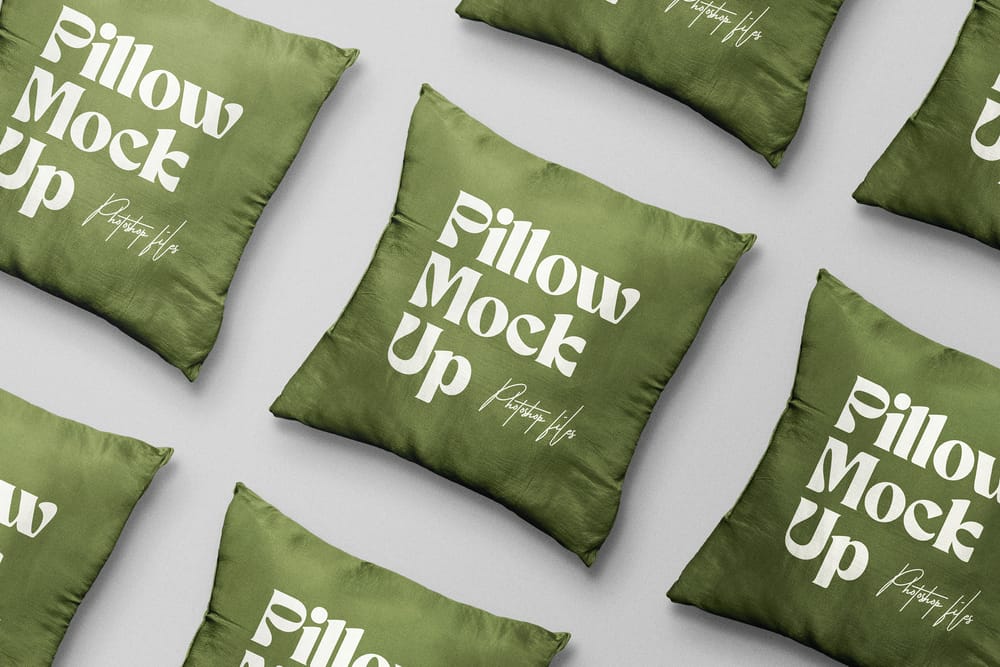 Olive Green Pillow Mockup