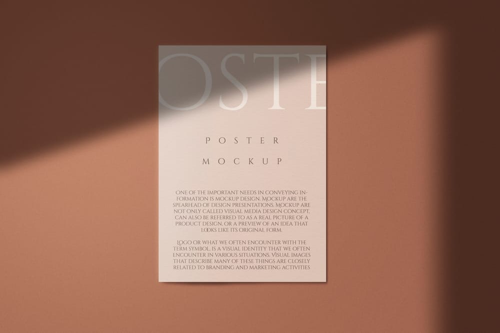 Brown Branding Poster Mockup