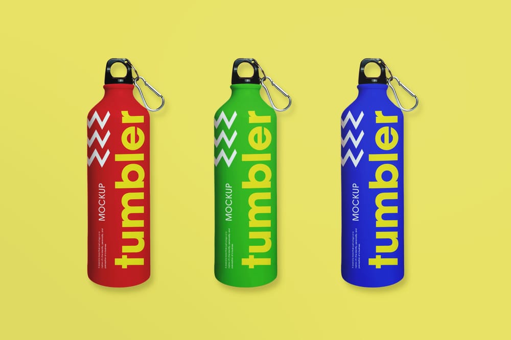 Three Tumbler Mockup