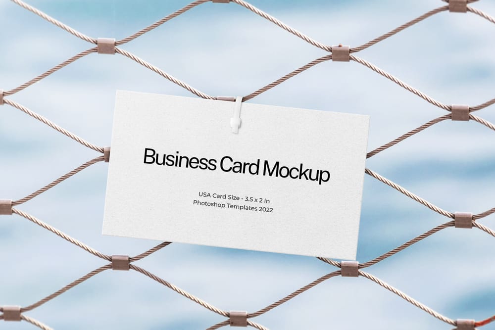 Hanging Business Card Mockup