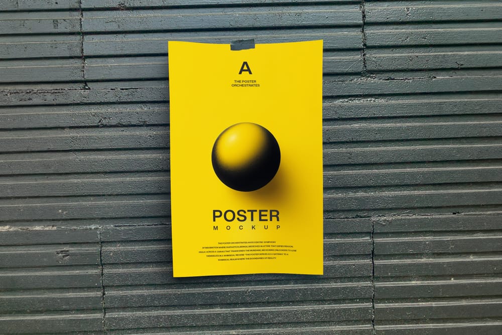 Hanging Tape Poster Mockup