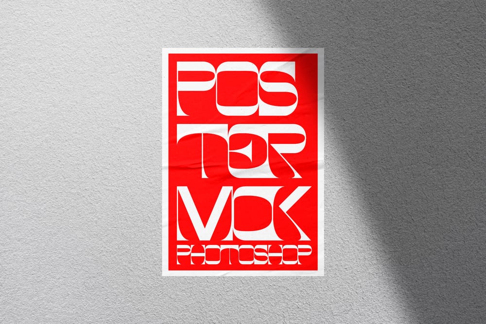 Poster Mockup On Wall Background