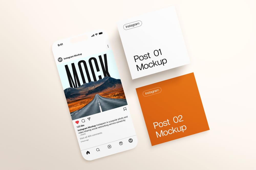 Skewed Brand Instagram Post Mockup
