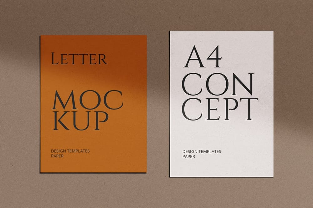 A4 & Letter Poster Paper Mockup