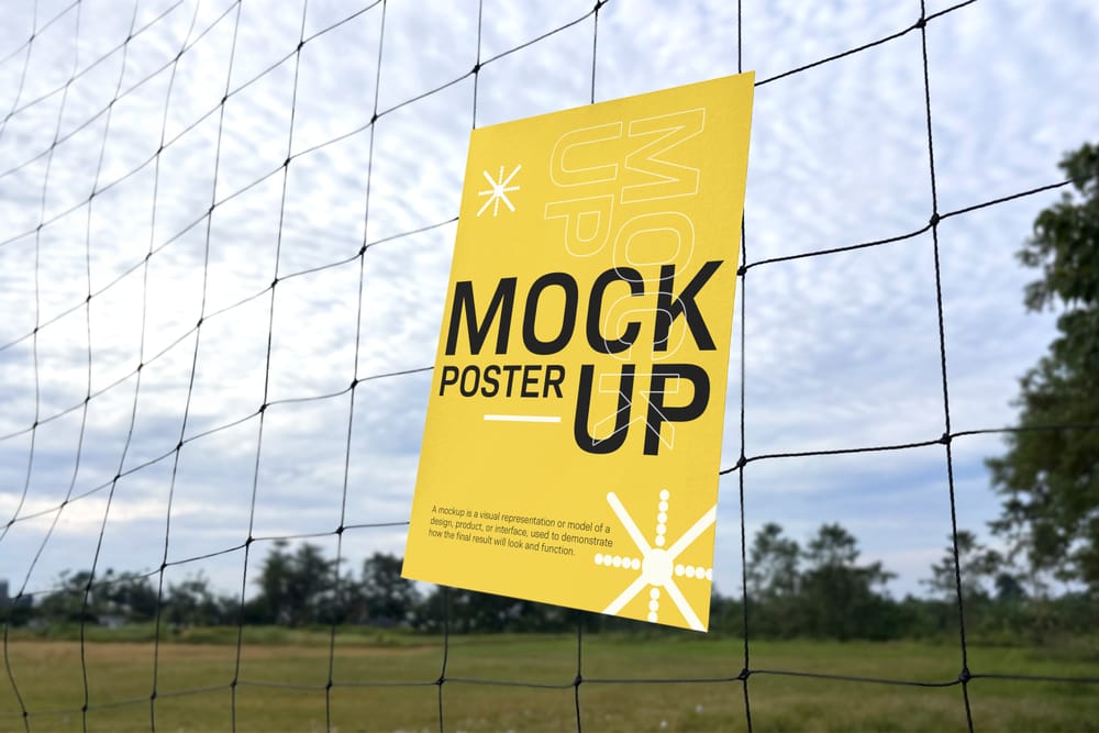Realistic Outdoor Poster Mockup