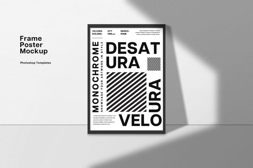 Monochrome Frame Poster Mockup