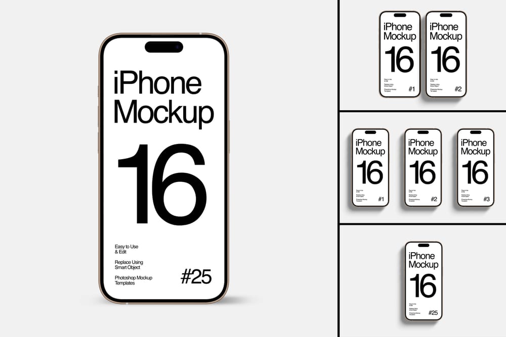 Minimal iPhone 16 Pro Mockup