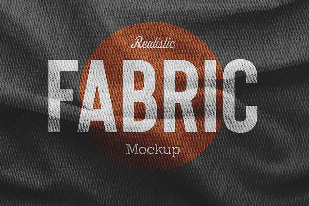 Black Fabric Mockup