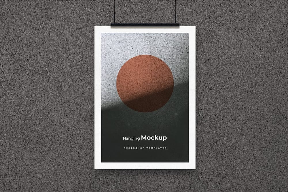 Elegant Hanging Poster Mockup