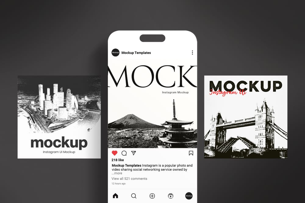 Instagram UI Mockup