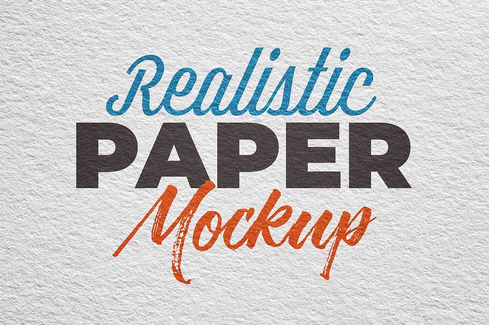 Realistic Textured Paper Mockup
