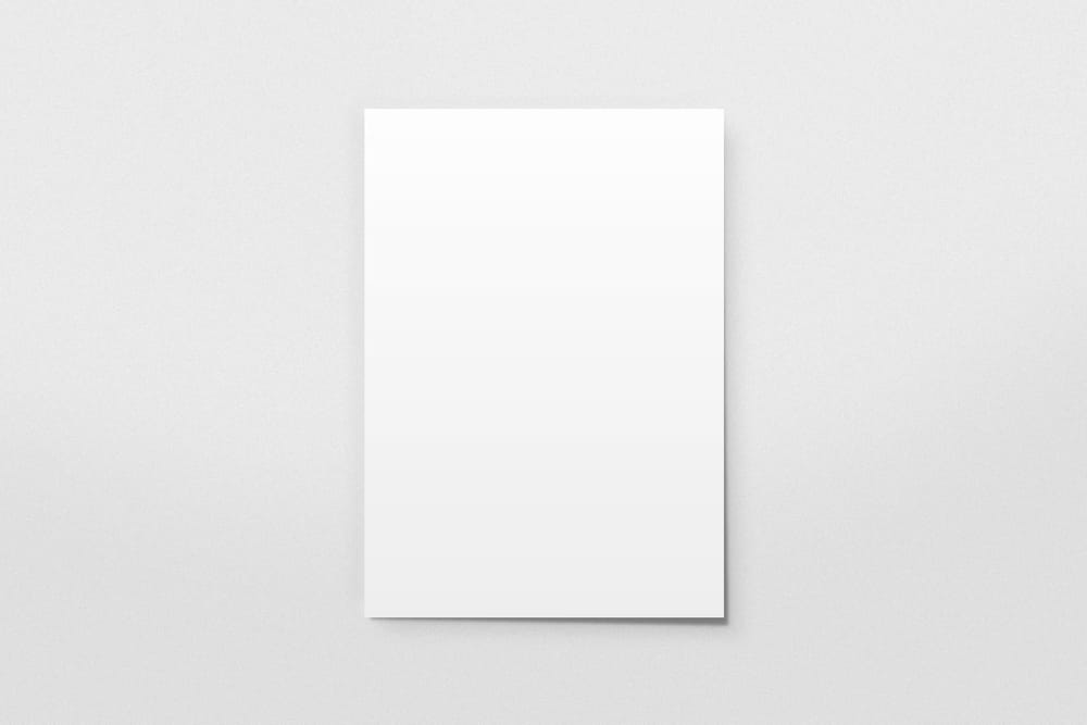 A4 Poster Mockup Flatlay