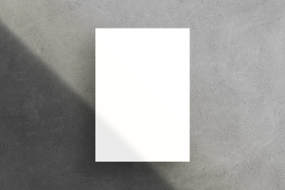 A4 Poster Mockup On Rough Wall Background