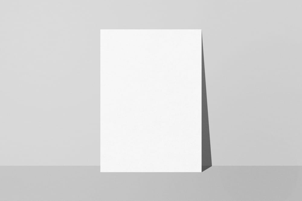 A4 Poster Mockup Standing Leaning on Wall