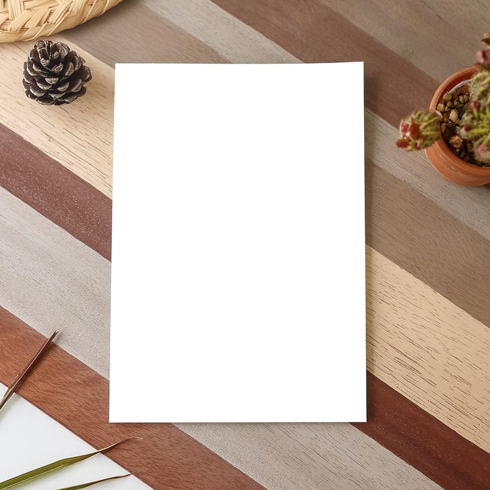 A4 Poster Mockup on Table