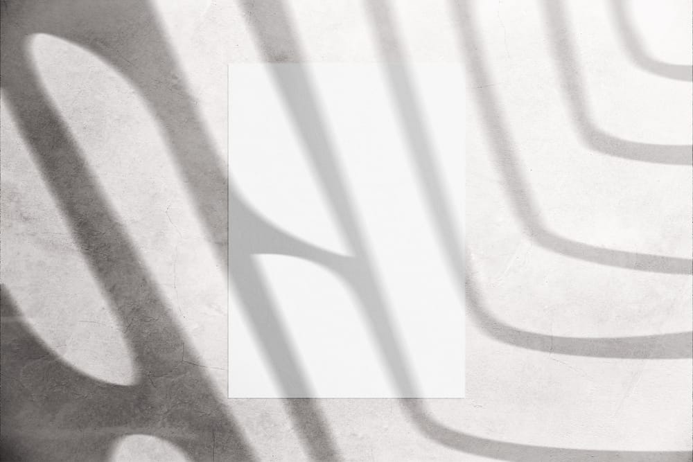 A4 Poster Mockup with Realistic Shadow Overlay