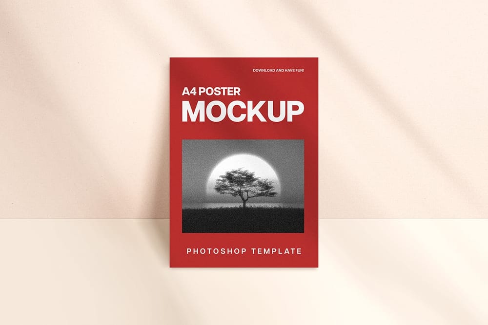 A4 Poster Mockup Clean & Modern Template