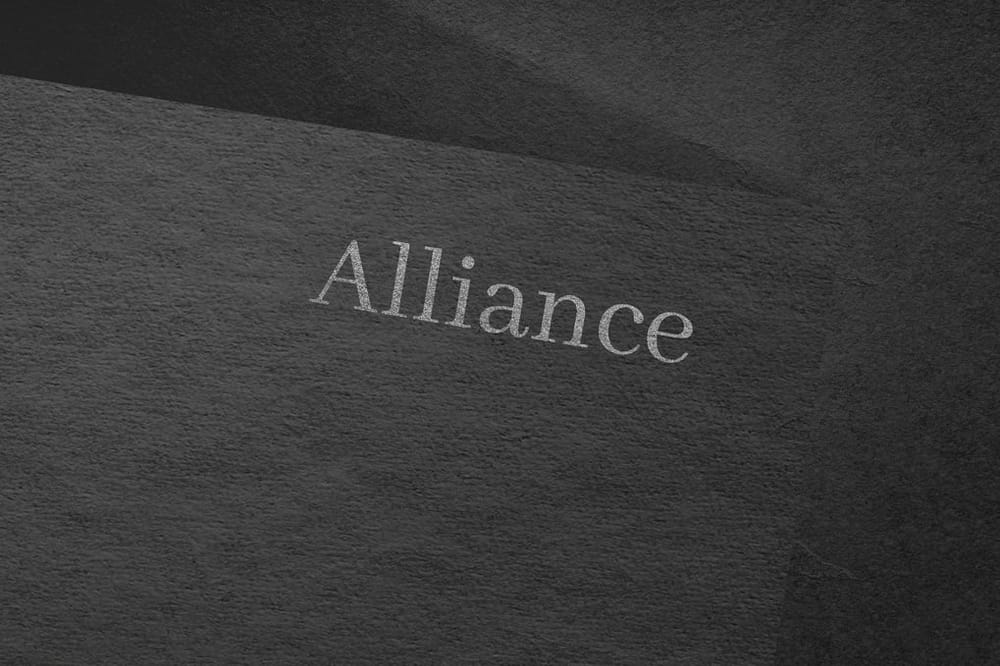 Alliance Black Paper Logo Mockup