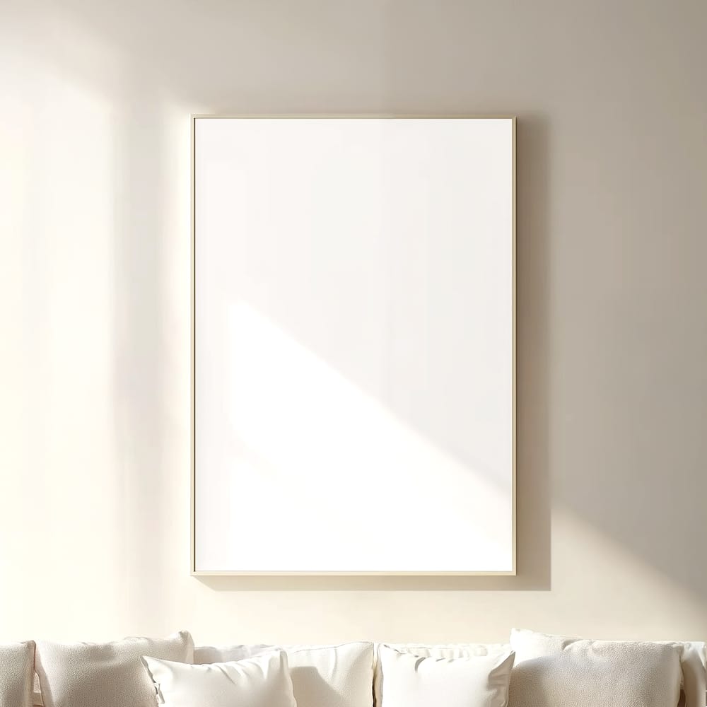 Beige Interior Frame Poster Mockup