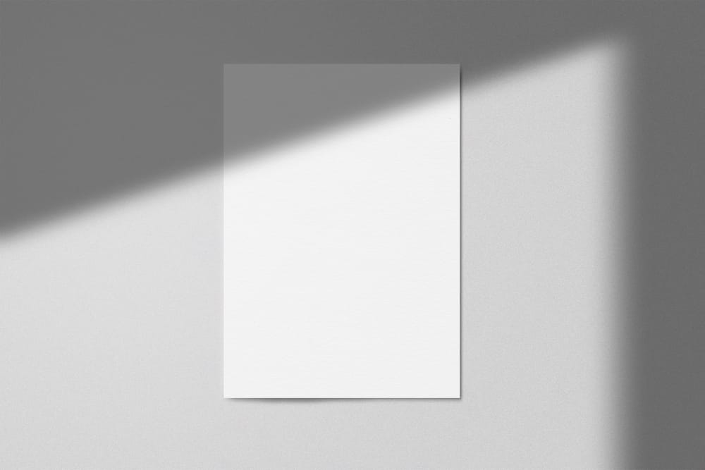 Branding Poster Mockup with Shadow Overlay