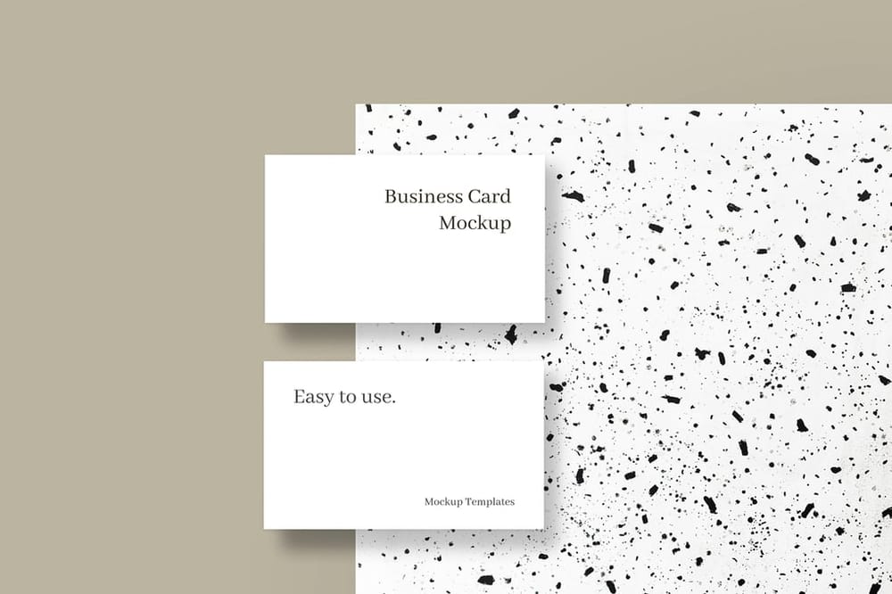 Business Card Mockup On Marble