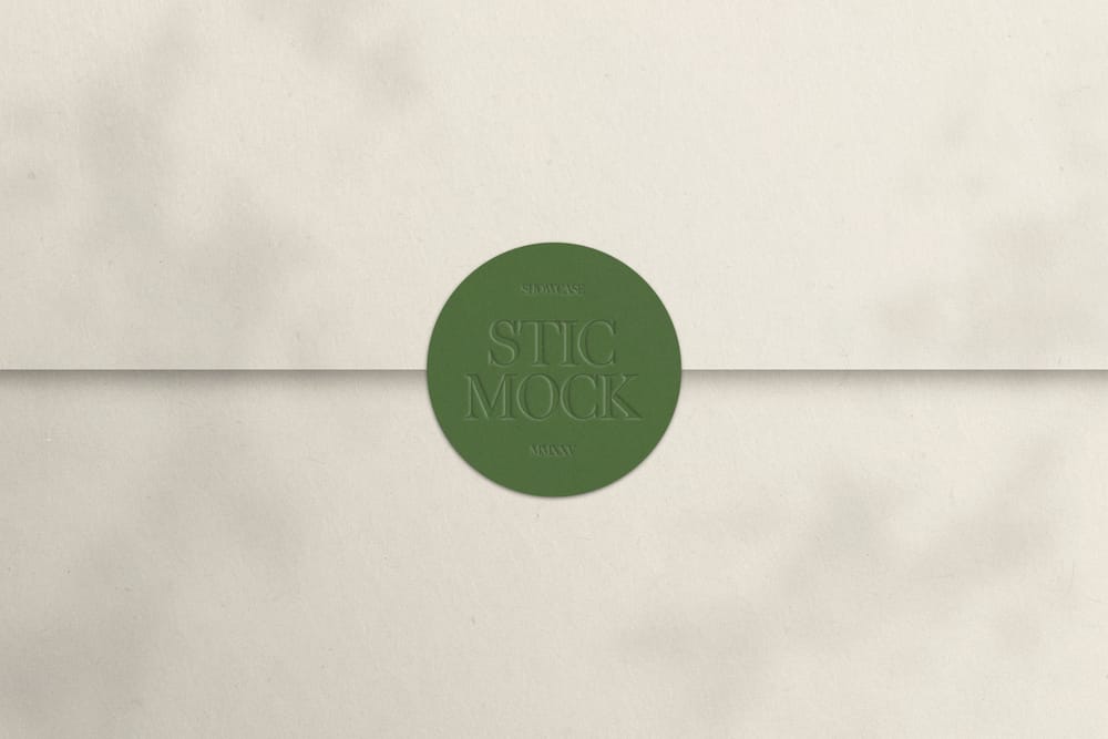 Premium Circle Sticker Mockup