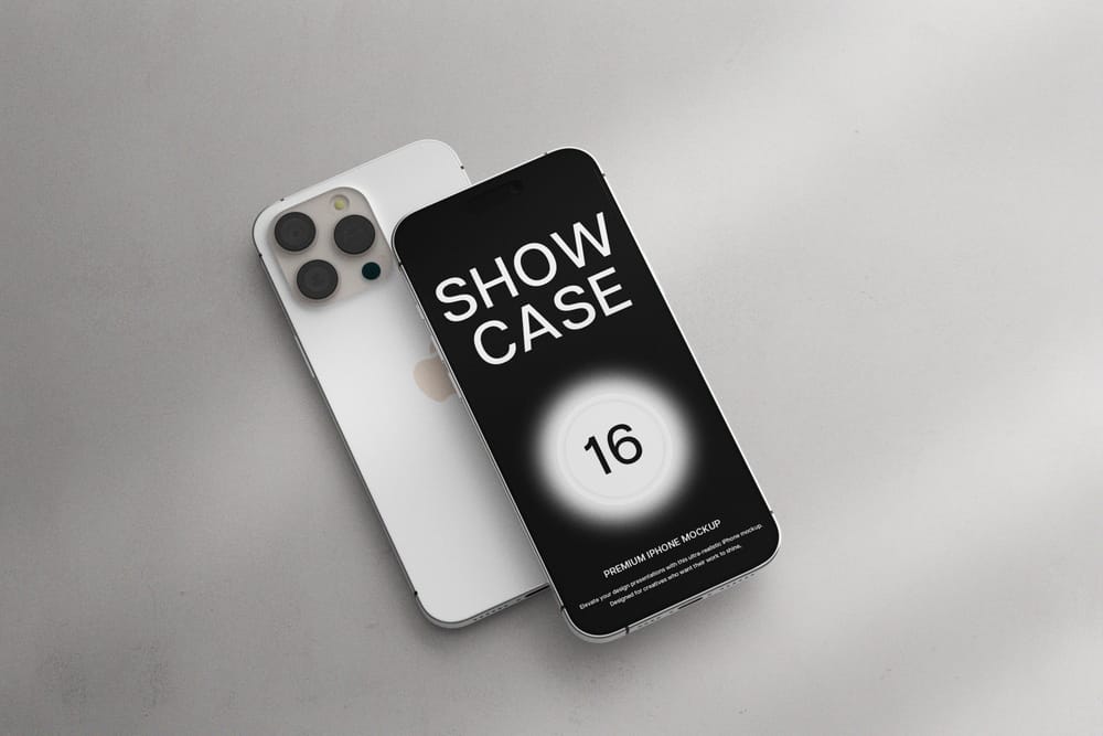 Mono Glow iPhone Mockup