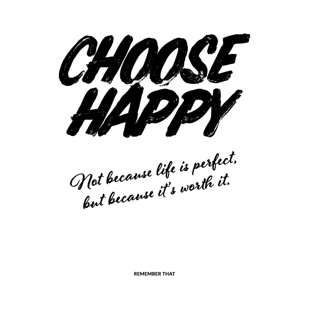 Choose Happy Typography