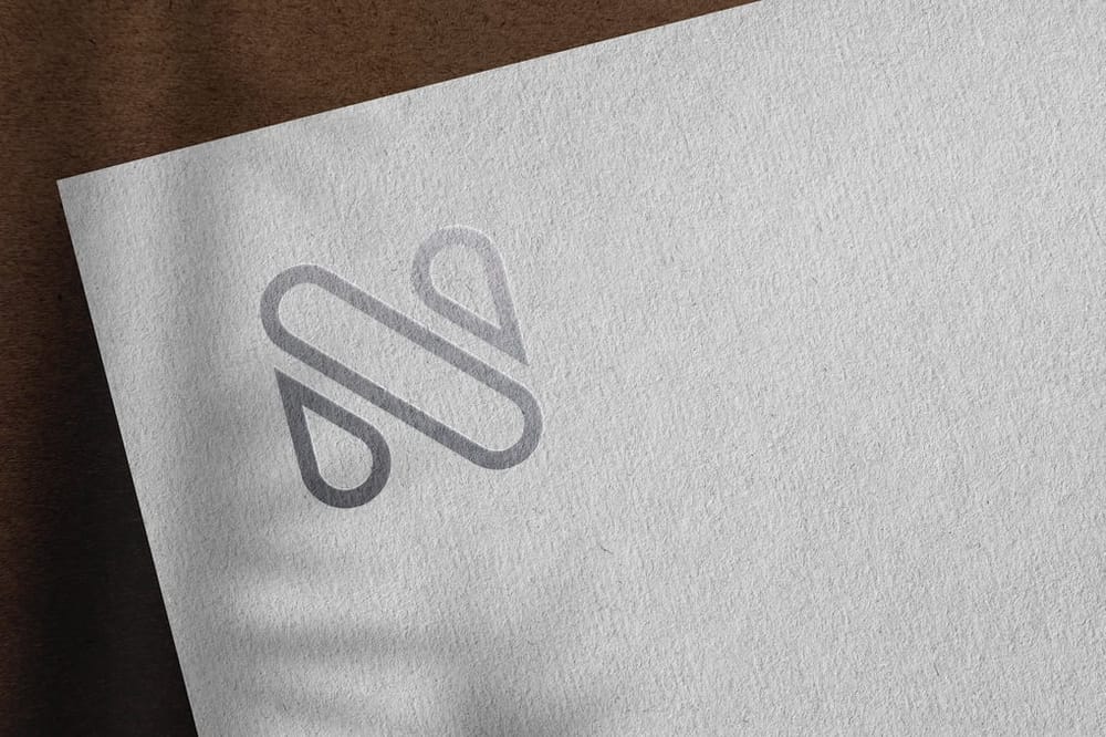 Elegant Branding Mockup with Abstract Symbol