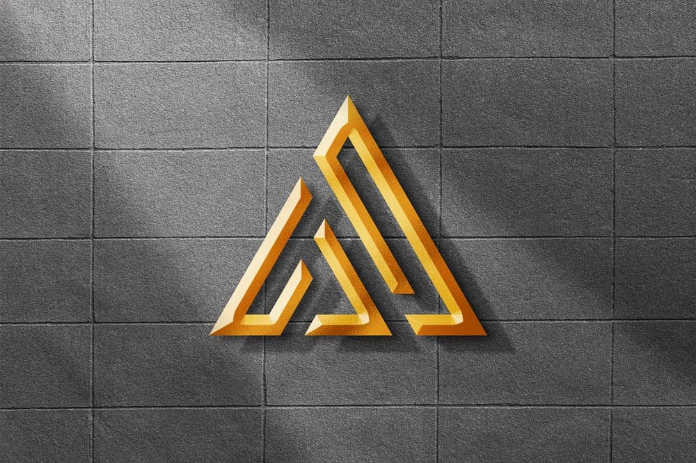 Embossed Gold Logo Mockup