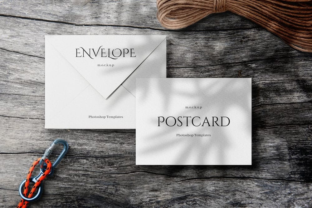 Envelope & Postcard Mockup