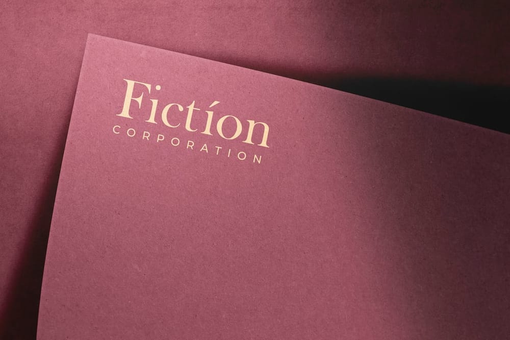 Fiction Paper Logo Mockup