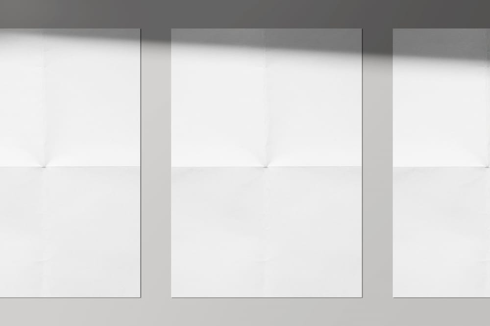 Modern Folded Poster Mockup