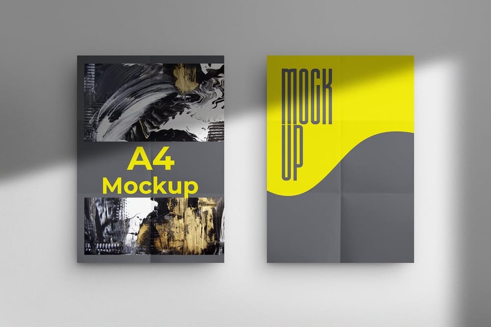 Folded Poster Mockup