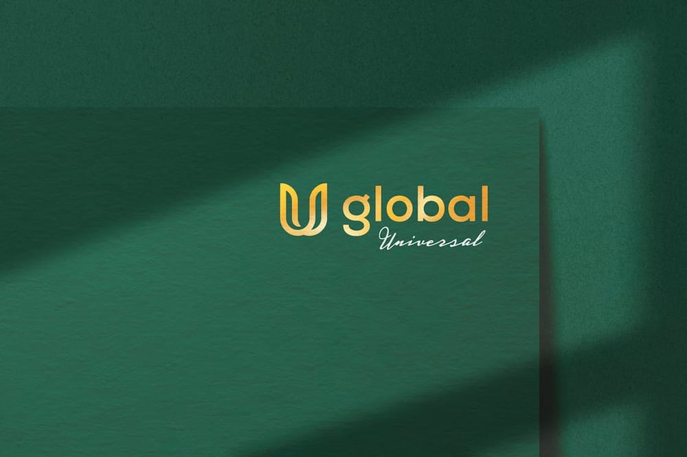 Global Gold Logo Mockup