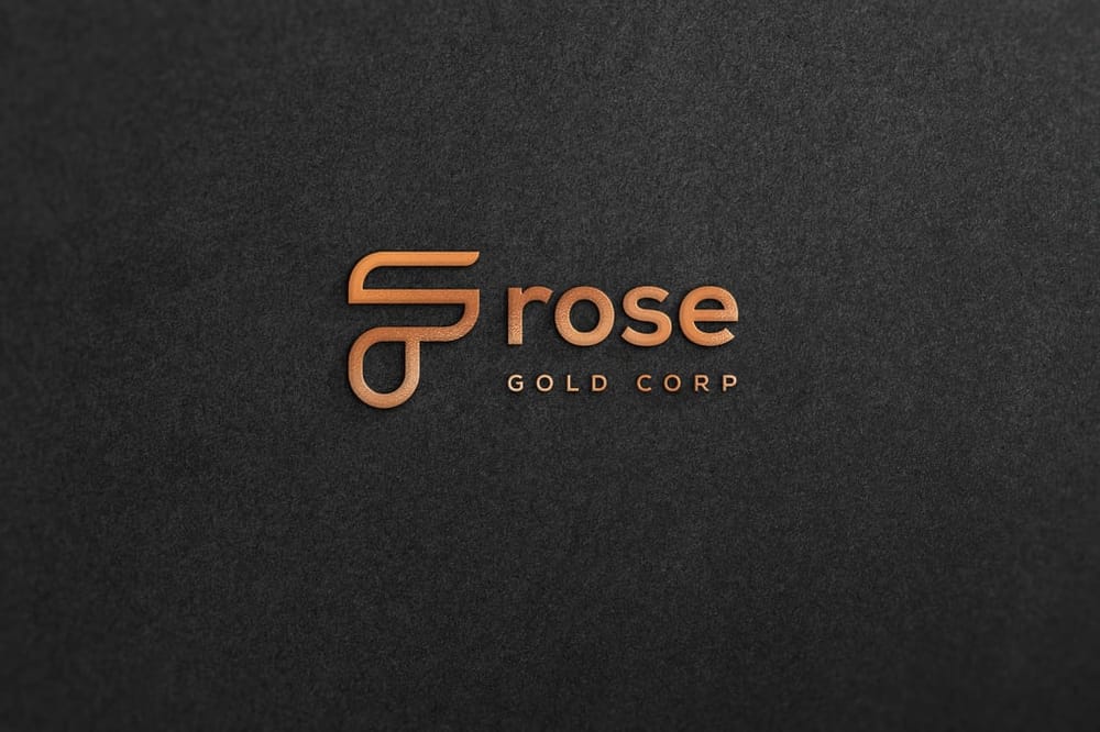 Gold Logo Mockup On Black Background