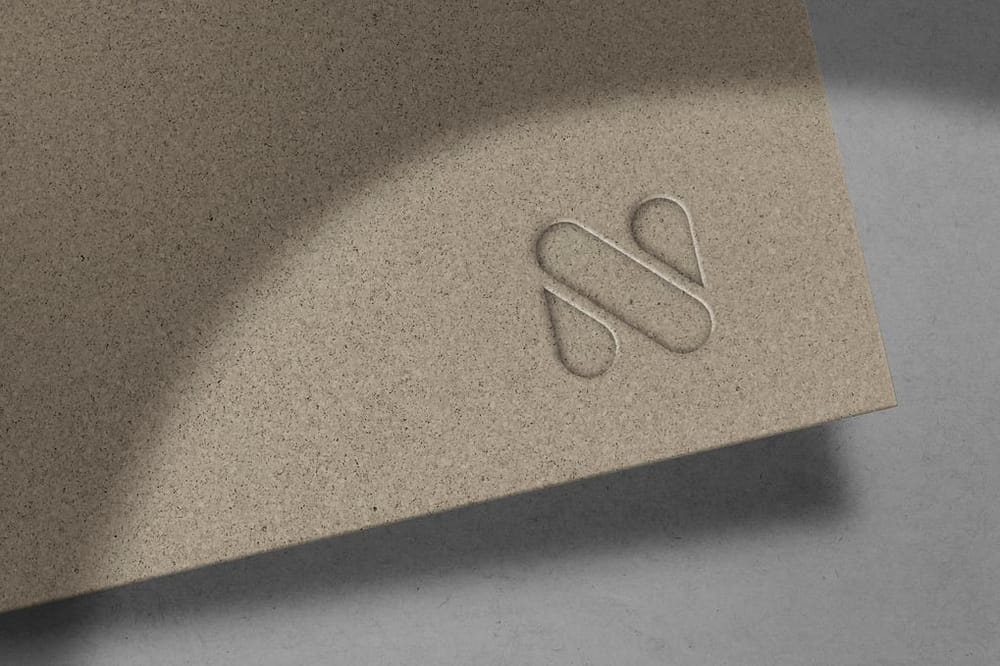 Logo Mockup on Wall Gray Background