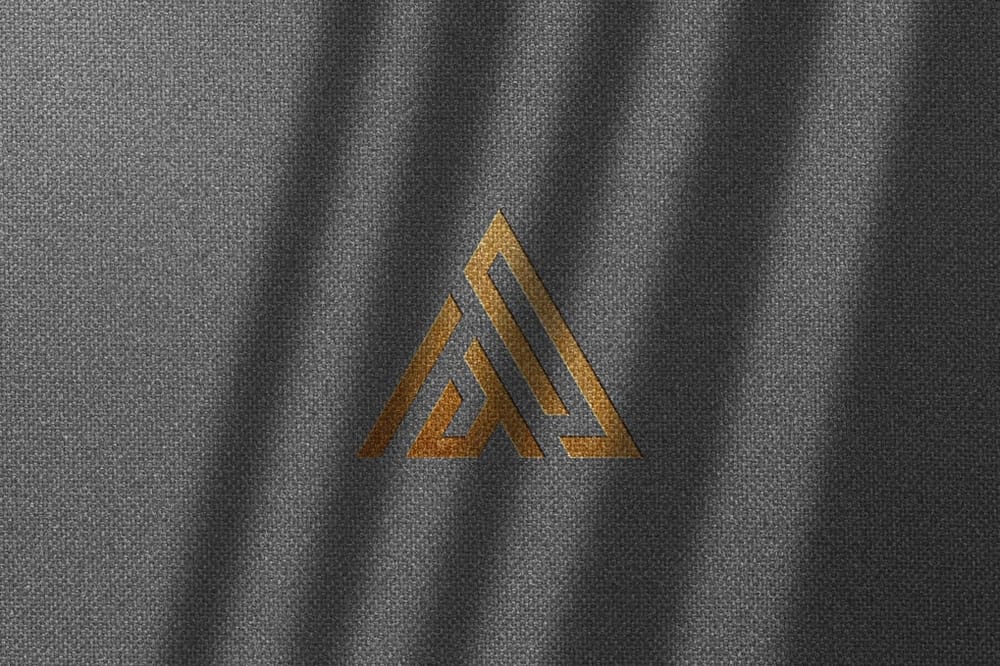 Logo Mockup on Wool Fabric Texture